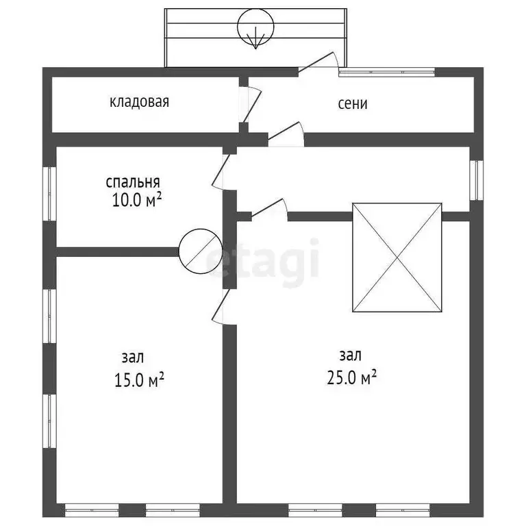 Дом в посёлок Лебедёвка, Железнодорожная улица (58 м) - Фото 1