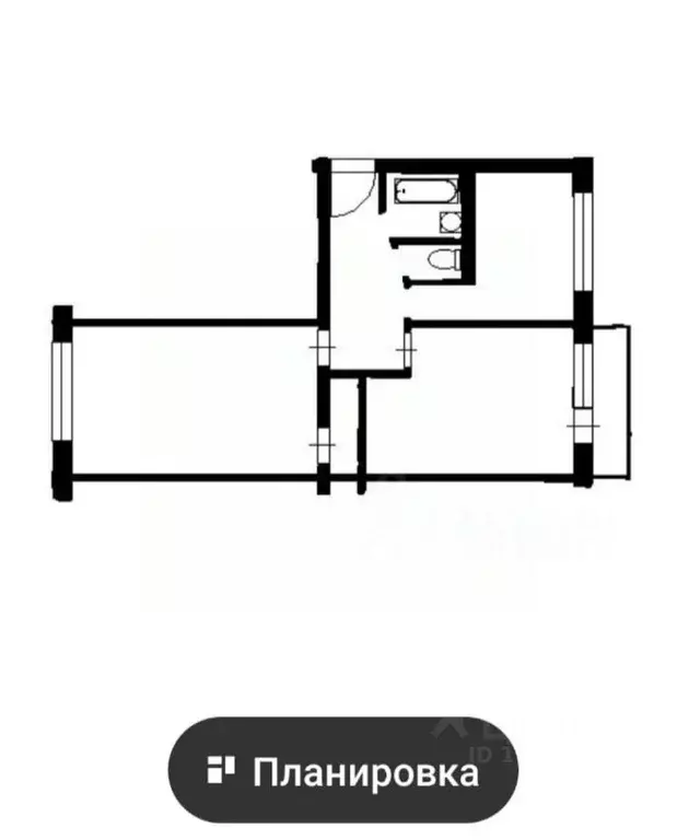 2-к кв. Санкт-Петербург Суздальский просп., 107 (44.8 м) - Фото 2