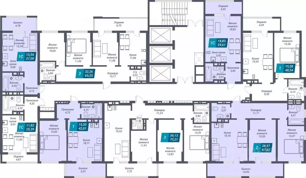 1-к кв. Новосибирская область, Новосибирск ул. Королева, 19 (42.81 м) - Фото 1