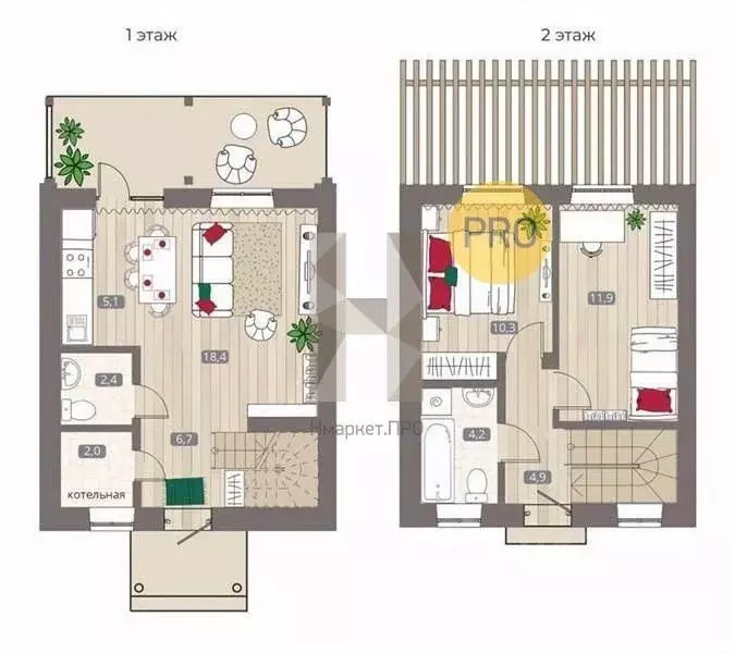 Таунхаус в Новосибирская область, Новосибирский район, Криводановский ... - Фото 2