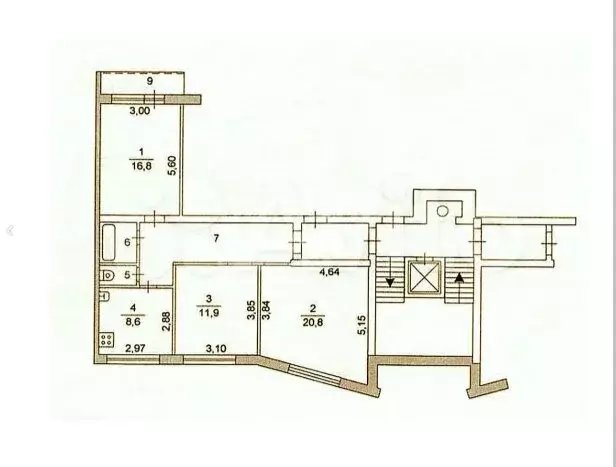 3-комнатная квартира: Челябинск, Комсомольский проспект, 69 (74.9 м) - Фото 1