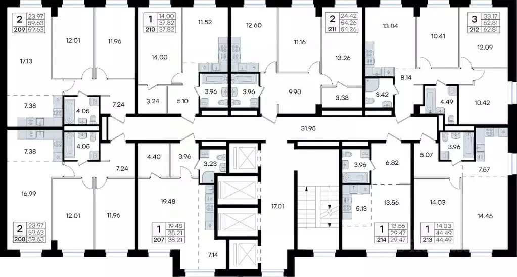 1-к кв. Приморский край, Владивосток ул. Тухачевского, 80 (44.49 м) - Фото 2