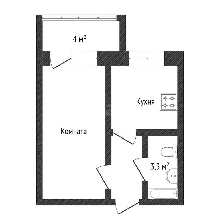 1-комнатная квартира: Курган, жилой район Заозёрный, 7-й микрорайон, ... - Фото 1