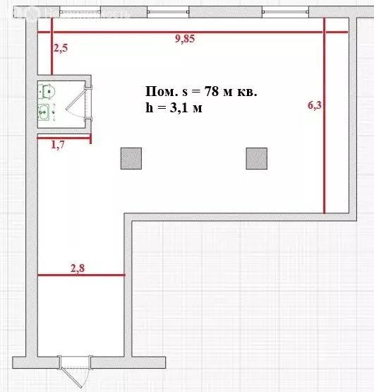 Торговая площадь (78 м) - Фото 2