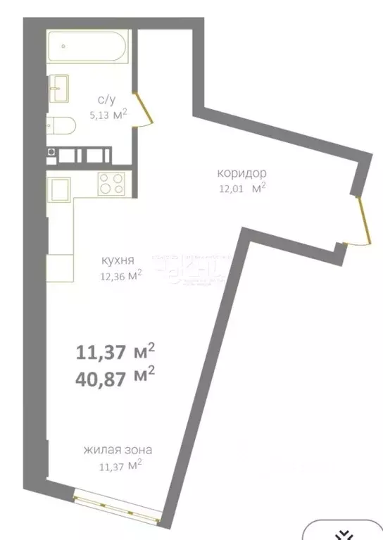 1-к кв. Нижегородская область, Нижний Новгород КМ Дом на Барминской ... - Фото 2