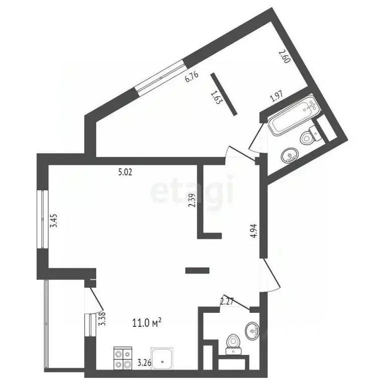 1-к кв. московская область, мытищи пограничная ул, 1 (68.7 м) - Фото 0