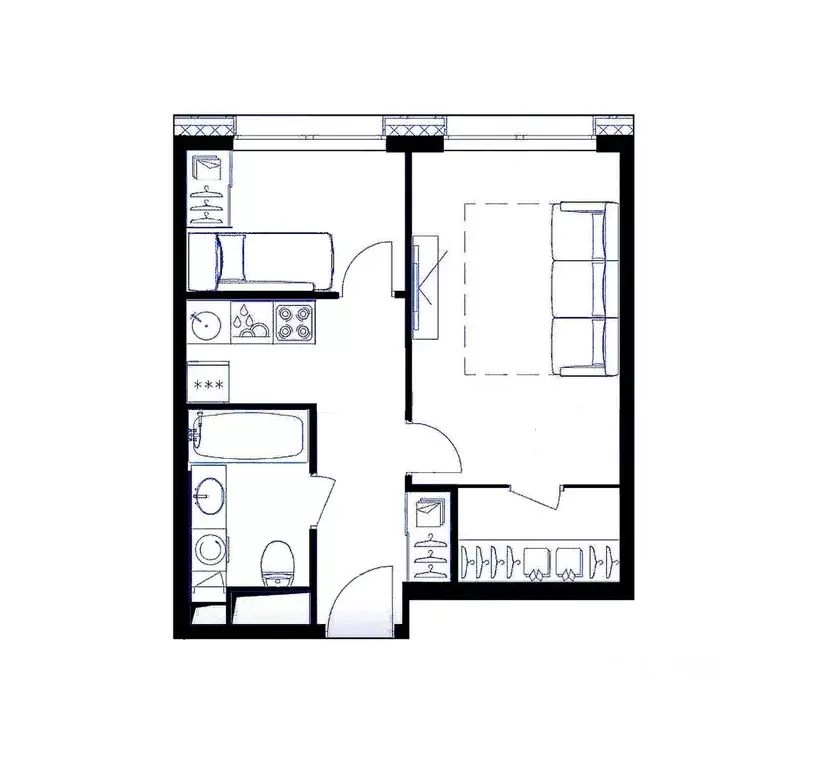 2-к кв. Московская область, Ленинский городской округ, д. Сапроново, ... - Фото 1