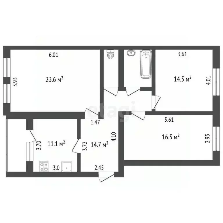 3-к кв. Владимирская область, Покров ул. Кольцевая, 18А (86.8 м) - Фото 2