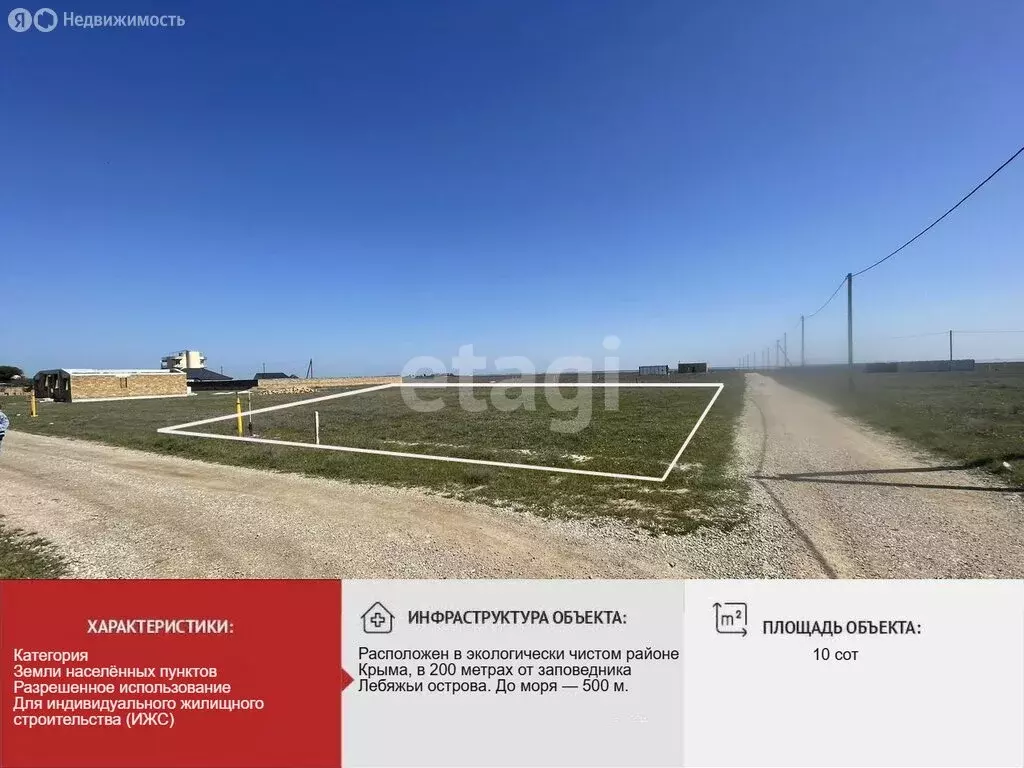 Участок в Портовое, Портовая улица (10 м) - Фото 2