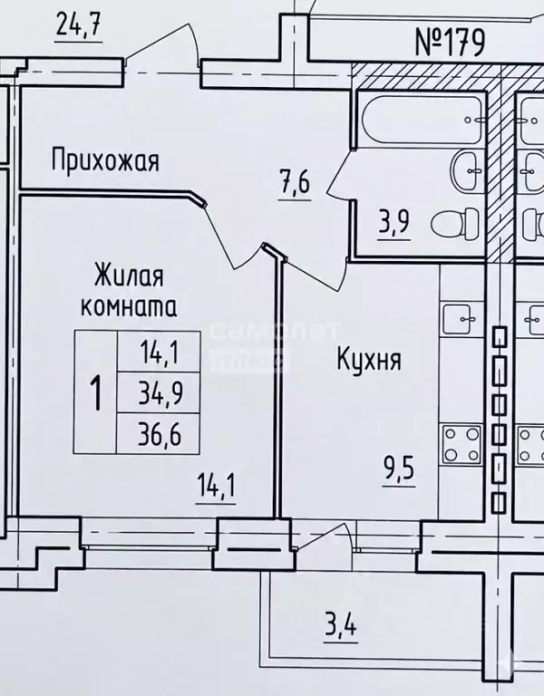 1-к кв. Орловская область, Орловский муниципальный округ, д. Образцово ... - Фото 2