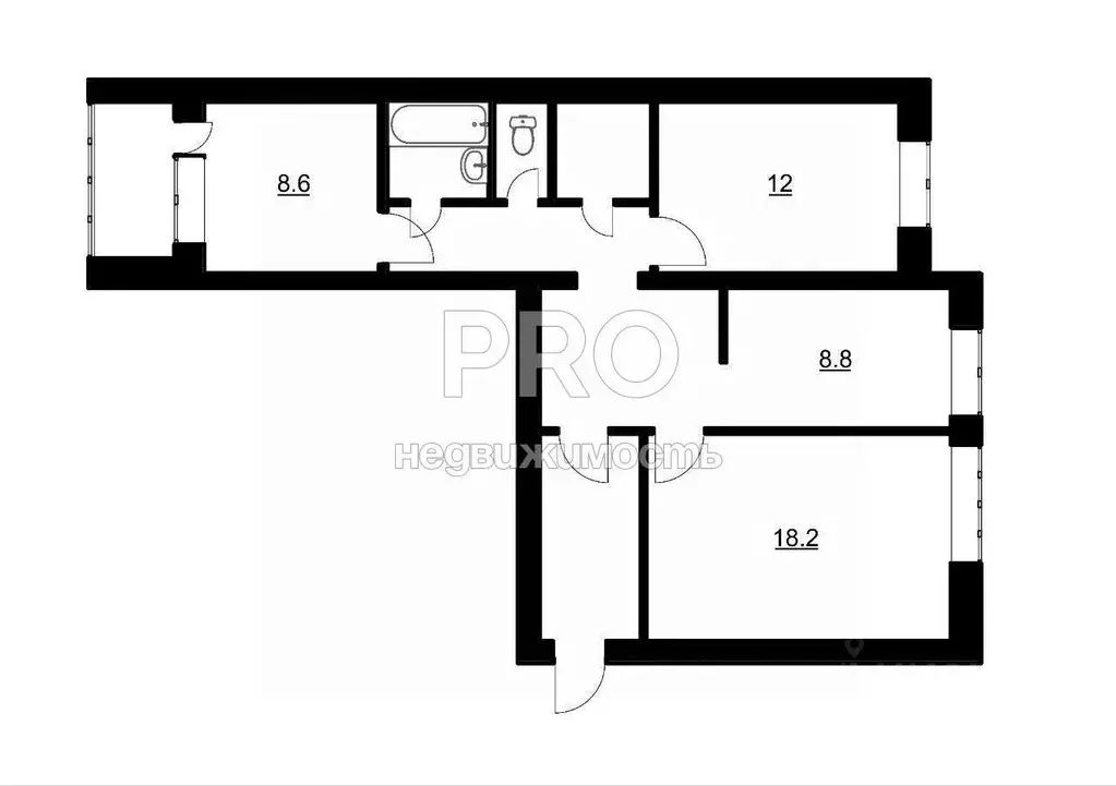 3-к кв. Ярославская область, Ярославль Советская ул., 57 (67.2 м) - Фото 2