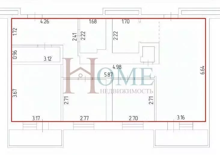 4-к кв. Новосибирская область, Новосибирск ул. Николаева, 18 (73.8 м) - Фото 1