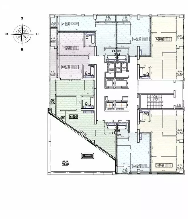 4-комнатная квартира: Владивосток, жилой комплекс Суприм (108.41 м) - Фото 2