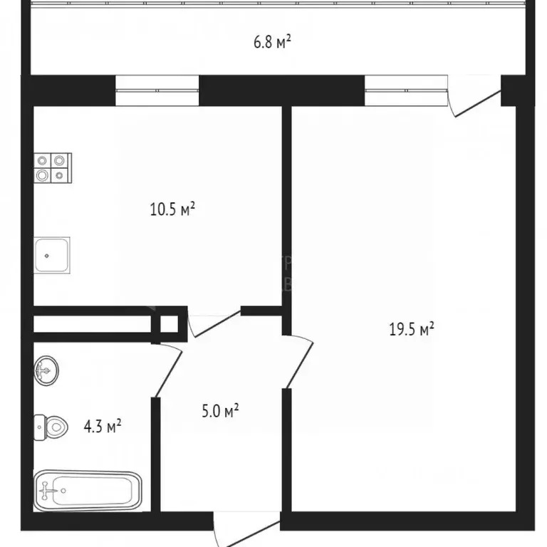 1-к кв. Тюменская область, Тюмень ул. Дружбы, 75 (63.1 м) - Фото 1