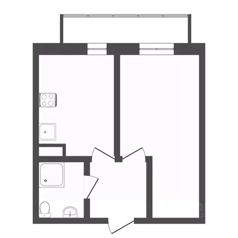 1-к кв. Тюменская область, Тюмень ул. Беляева, 33к1 (34.2 м) - Фото 2