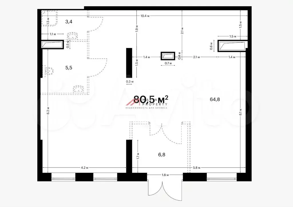 Продажа помещения на 1-й линии в ЖК Руставели 14 - Фото 1