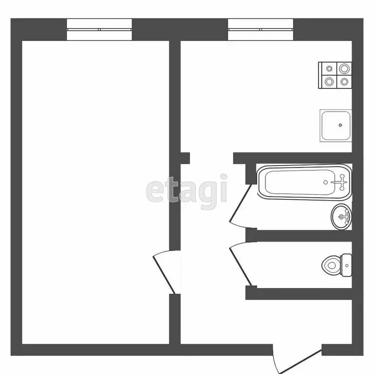 1-комнатная квартира: Саранск, улица Коваленко, 11 (33 м) - Фото 0