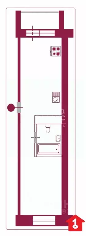 1-к кв. Омская область, Омск ул. 3-я Северная, 123 (40.0 м) - Фото 2