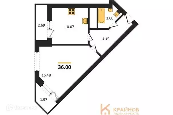 Продаётся 1-к квартира, 36 м - Фото 0
