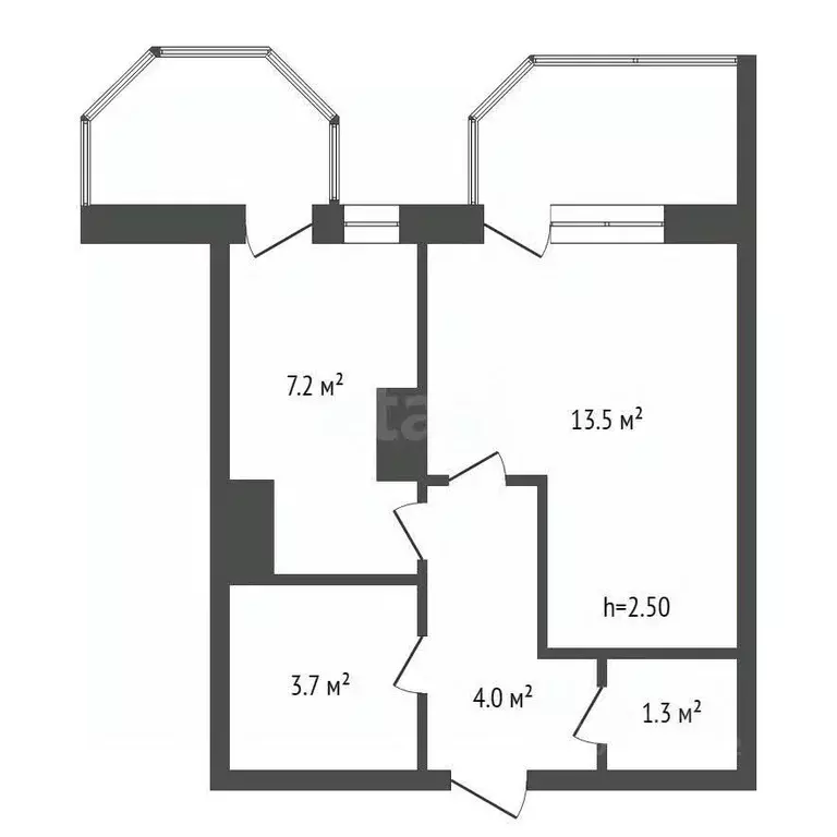 1-к кв. Красноярский край, Красноярск 9 Мая ул., 65 (29.7 м) - Фото 2