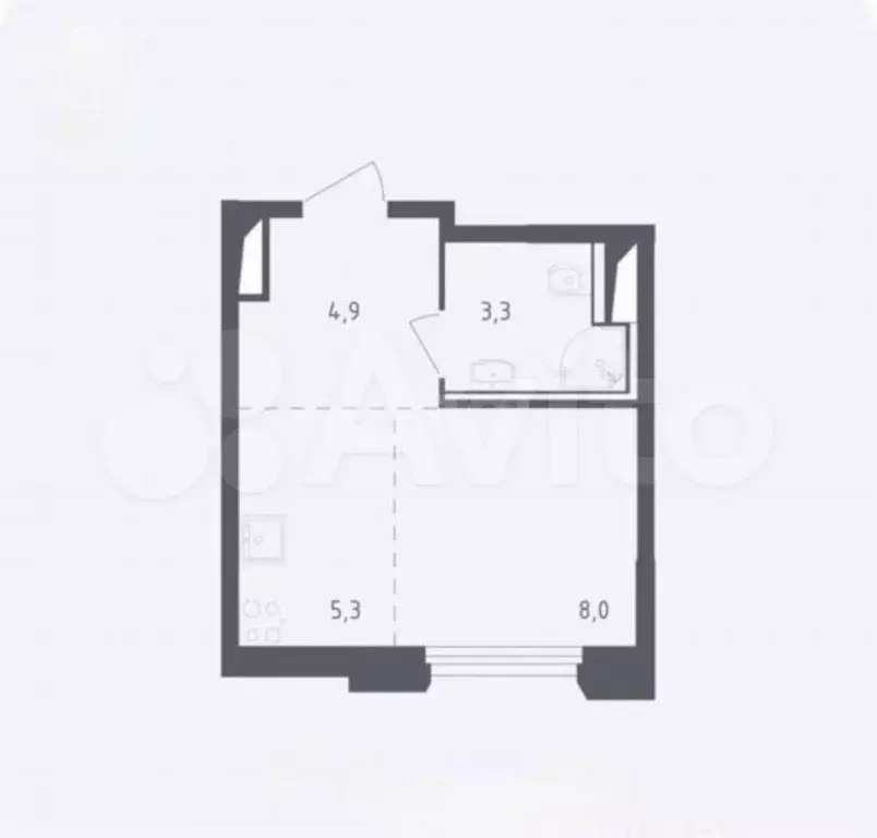 Квартира-студия, 22 м, 4/10 эт. - Фото 0