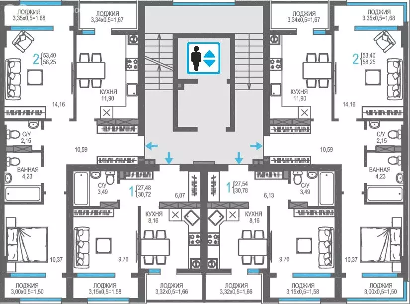 1-комнатная квартира: Алушта, улица Багликова, 27/5 (30.72 м) - Фото 2