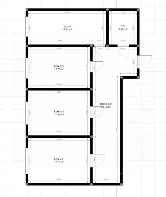3-к кв. Кабардино-Балкария, Нальчик ул. Атажукина, 10Б (115.0 м) - Фото 1