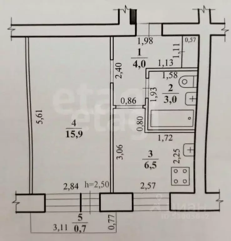 1-к кв. Забайкальский край, Чита ул. Строителей, 7 (30.1 м) - Фото 2