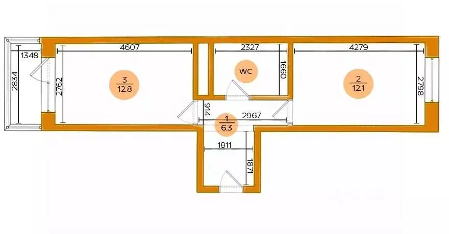 1-к кв. Москва Феодосийская ул., 7к6 (35.7 м) - Фото 2