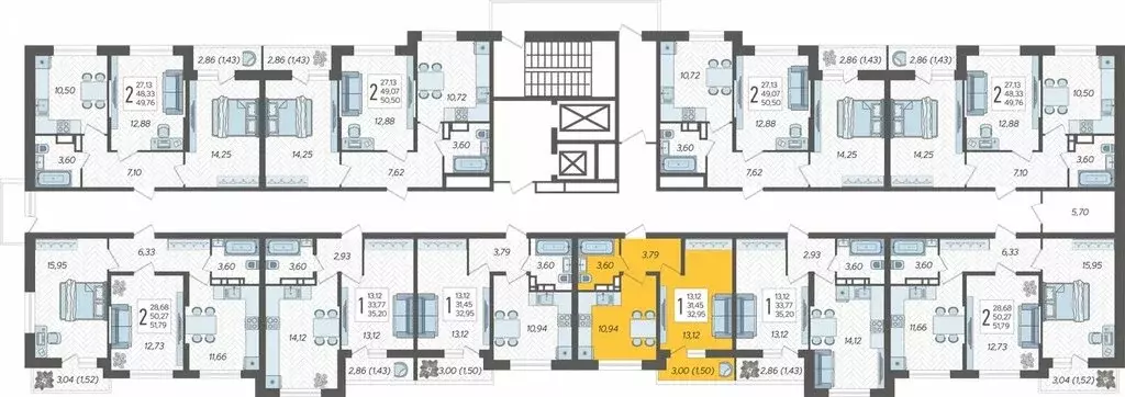 1-комнатная квартира: Краснодар, жилой комплекс Смородина (32.95 м) - Фото 1