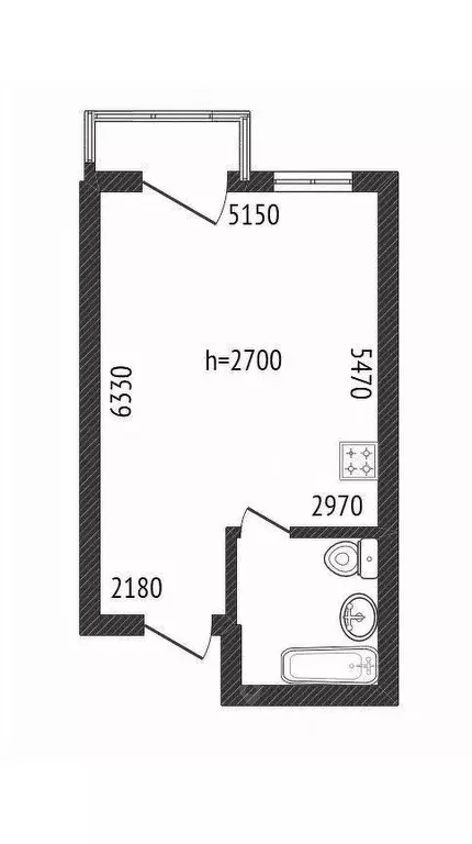 Студия Смоленская область, Смоленск ул. Александра Степанова, 12 (37.3 ... - Фото 2