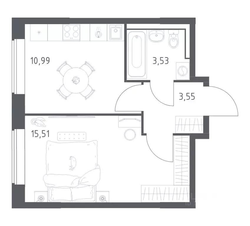 1-к кв. Московская область, Химки городской округ, д. Юрлово Пятницкие ... - Фото 1