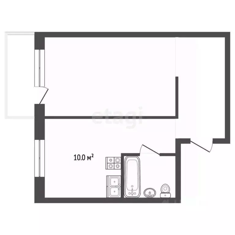 1-к кв. Забайкальский край, Чита ул. Евгения Гаюсана, 21 (27.9 м) - Фото 1