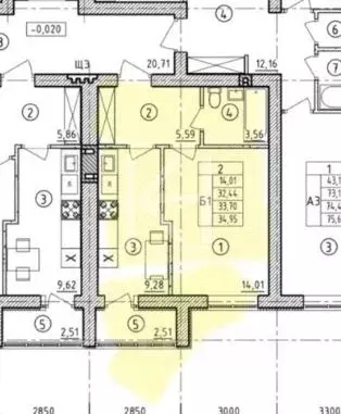 1-к кв. Калининградская область, Балтийск Базарный пер., 2 (35.0 м) - Фото 2