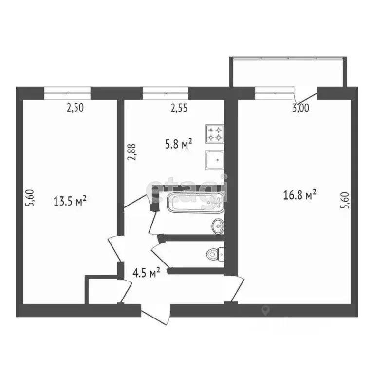 Комната Крым, Симферополь ул. Киевская (16.0 м) - Фото 0