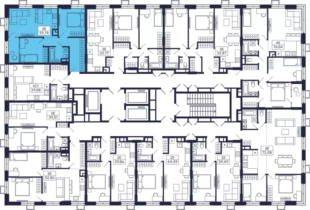 2-к кв. Московская область, Красногорск Павшино мкр, Тетрис жилой ... - Фото 2