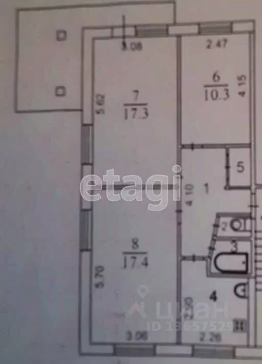 3-к кв. Иркутская область, Иркутск ул. Воровского, 6 (61.3 м) - Фото 1