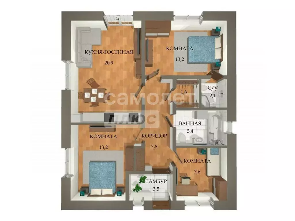 Дом в Чигири, Небесная улица, 36 (82 м) - Фото 2