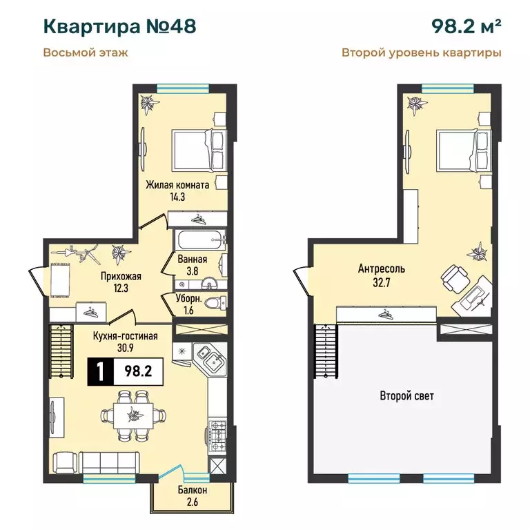 1-комнатная квартира: посёлок Иноземцево, улица Рядового Панченко, ... - Фото 0