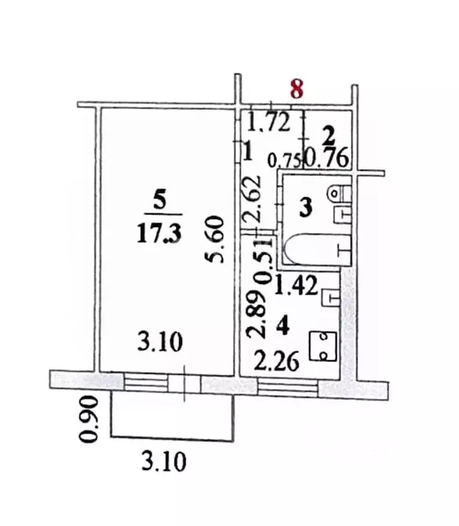1-к кв. Липецкая область, Липецк Липовская ул., 2 (29.9 м) - Фото 1