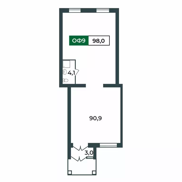 Офис (98 м) - Фото 2