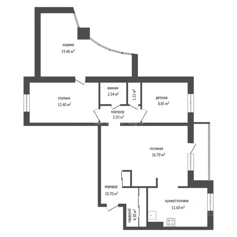 3-к кв. Красноярский край, Красноярск ул. Карамзина, 11 (70.9 м) - Фото 2
