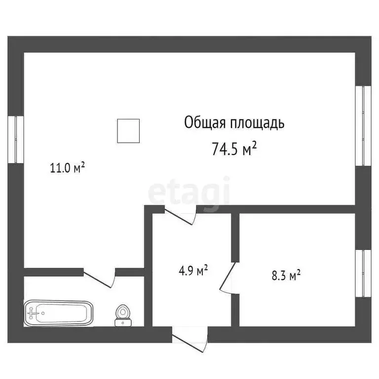 Дом в Анжеро-Судженск, Гомельская улица (74.5 м) - Фото 1