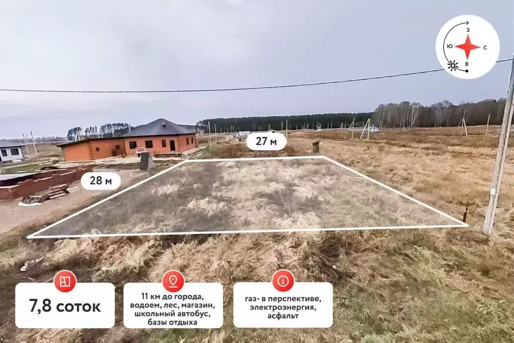 Участок в Тюменская область, Тюменский муниципальный округ, д. ... - Фото 0