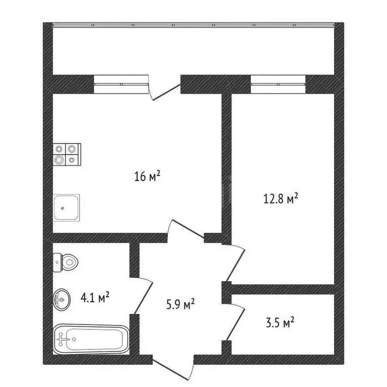 1-комнатная квартира: Нижний Новгород, улица Июльских Дней, 1к2 (52.4 ... - Фото 0