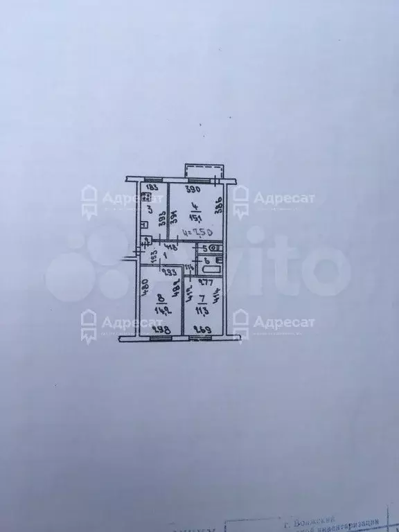 3-к. квартира, 59,2 м, 3/5 эт. - Фото 0