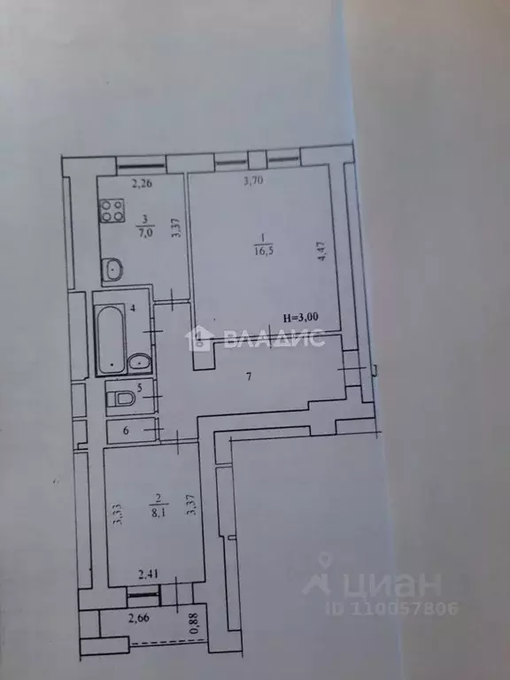 2-к кв. Волгоградская область, Волгоград просп. Имени В.И. Ленина, 85 ... - Фото 2