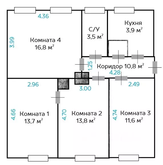 4-к кв. Москва ул. Земляной Вал, 1/4С2 (75.2 м) - Фото 2