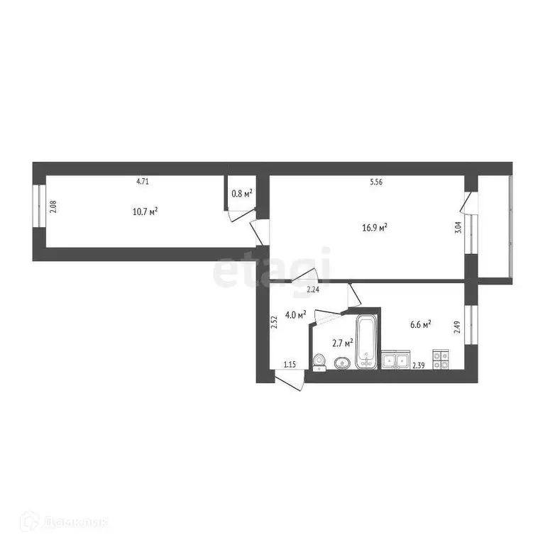 Продаётся 2-к квартира, 42.5 м - Фото 0