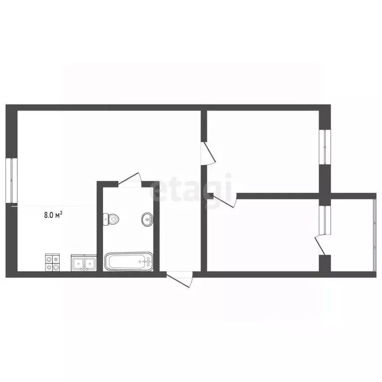 2-к кв. Вологодская область, Вологда ул. Челюскинцев, 61А (51.0 м) - Фото 2